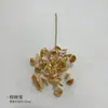 Flor de simulação flor artificial flor de plástico dourada flor com toque de luxo acessórios para arranjo de flores decoração de flores para comércio exterior fileira de flores material para fileira de flores ramo de flor
