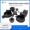 Fivela de porta anti-roubo de náilon preto tipo plugue de furo plástico tampa de furo de máquina plugue de parafuso para porta e janela cabeça de plugue tampa decorativa