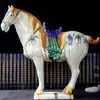 Luoyang Tang Sancai Cavalo Cerâmica Cavalo Enfeites Seis Cavalos Casa Sala de Estar Escritório Decoração Artesanato Presentes Enfeites de Fortuna