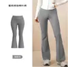 Calça Flare Linha T para Yoga, Calça Cropped Flare de Cintura Alta Justa para Corrida, Calça Esportiva de Fitness Alta Elasticidade, Calça Levanta-Bunda