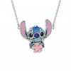Set de Pendientes, Collar y Pulsera de Dibujos Animados de Stitch para Mujer, Lindos Accesorios Periféricos de Anime, Accesorios Frescos y Dulces para Mujer