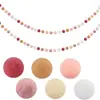 Decoración para el Hogar Estilo Nórdico, Accesorios para Fotos para Habitación de Niños y Habitación de Niñas, Colgantes de Cuerda con Pompones de Navidad de Colores Macaron