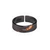 Anillo "marca de luz" oscuro Seven shang plata tailandesa 925 personalidad masculina retro nicho simple anillo liso anillo de grieta