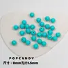 Colección de Cuentas Redondas Acrílicas de Color Sólido Pulsera Collar Cadena para Teléfono Móvil Cuentas Agujero Recto Básico Joyería Colorida Cuentas Sueltas