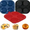 Molde de Silicona para Muffins de 4 Piezas Personalizado, Molde de Silicona para Hornear en Freidora de Aire, Accesorios Diseño de Producto de Silicona y Apertura de Molde
