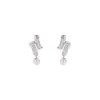 Pendientes de Botón de Perla de Vidrio Hueco Serie Floral de Encaje Pendientes de Aguja de Plata de Ley 925 Elegantes y de Moda Adornos para Orejas Sensación de Alta Gama