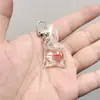 SHEIN TEMU Chaveiro Explosivo Peixe Dourado Transparente Peixinho Chaveiro de Resina Pingente de Joia Acessórios