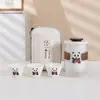 Juego de Té de Viaje Panda Zhihetang Juego Portátil de Una Olla Tres Tazas Seis Tazas para Exterior para Llevar Taza Exprés Regalo