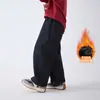 Roupas Infantis Haima 2026 Inverno Novas Roupas de Inverno para Meninos Jeans Espessos com Forro de Fleece Calças Retas Lavadas Calças Longas da Moda