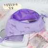 Estuche para Lápices Tostada con Lazo de Nube Estilo Ballet Simple para Estudiantes de Secundaria, Bolsa de Papelería de Gran Capacidad de Alto Valor de Nicho