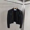 Abrigo Corto Dorado de Doble Fila con Cordón, Estilo Vintage Otoño 2026, para Mujer, Cuello Alto, Hombros Acolchados, Estilo Palacio, Corte Ajustado, Blazer de Moda