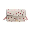 Bolso de Moda Cereza Fresca para Mujer Primavera/Verano 2025 Nuevo Bolso Cruzado de Moda para el Trabajo Bolso Cuadrado Pequeño Dulce y Elegante