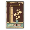 Insignia retro americana serie de época pintura al óleo cafetería bar decoración de pared personalizada colgante de metal venta al por mayor