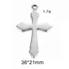 Conector de Colgante de Cruz de Acero Inoxidable Accesorios para Collares Pulseras Etiqueta de Cruz Accesorios para Joyería DIY