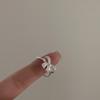 Anillo Dulce con Lazo para Mujer, Versátil y de Moda, Apilable, Anillo Abierto de Nuevo Estilo Personalizado, Anillo para Dedo Índice Estilo Ins