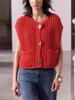 Suéter de mujer de Amazon, estilo europeo y americano, con cuello en V, sin mangas, elegante, corto e informal.