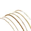 Pulseira boêmia minimalista transfronteiriça europeia e americana corrente de metal terno feminino 6 correntes multicamadas pulseira simples
