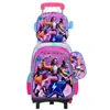 Nueva Lindo Carrito Escolar para Estudiantes de Primaria Grados 3~6 Set de Tres Piezas de Dibujos Animados Mochila Escolar de Dos Ruedas Seis Ruedas para Niños Lista para la Venta