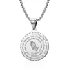 Lista de productos nuevos de Amazon transfronteriza moneda de oración collar de oración colgante de acero inoxidable cadena de hueso de serpiente sin gema