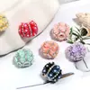 Corrente de Contas Flor de Trevo Diamantada de Alta Resistência Cruzada DIY Caneta com Contas Corrente para Celular Acessórios de Joias Material Atacado