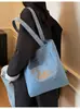 Bolsa de Lona Nueva Transfronteriza 2026 Gran Capacidad Estudiante Viajero Bolso de Hombro Tote Estampado Lindo Estilo Fresco para Estudiantes