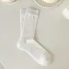 Calcetines holgados finos de estilo japonés para mujer de primavera y verano, calcetines JK calados, calcetines de algodón puro estilo ballet ins para mujer hasta la pantorrilla