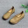 Zapatos de Mujer Planos Retro Hechos a Mano de Punta Redonda, Modelo Nuevo Primavera/Verano 2026, Zapatos de Superficie Suave con Suela Suave