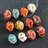 Materiales para Pulseras de Cuentas DIY Flor Esmaltada Forma de Bolas de Masa Accesorios para Pulseras Accesorios de Joyería de Cuentas de Cerámica