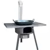 Nueva Olla de Hierro Plegable Integrada Extra Gruesa para Leña Rural para Cocinar, Estufa de Leña para Exteriores, Acero Inoxidable para Barbacoa