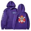 ONE PIECE ONE PIECE Monkey D. Sudadera con Capucha y Estampado Térmico 2D Divertida de Luffy Transfronteriza