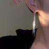 Pendientes Largos con Borlas Plateadas Brillantes, Lujo Accesible, Pendientes de Nicho de Gama Alta, Diseño Único, Pendientes Versátiles