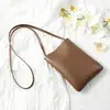 Bolsa Vertical para Teléfono Móvil para Mujer, Bolso Cruzado Pequeño, Moda Simple, Suave, de Hombro, Tipo Cubo, Venta al por Mayor