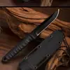 Cuchillo Multifuncional para Exteriores, Cuchillo Recto de Supervivencia para Buceo, Cuchillo de Supervivencia con Funda K para Camping, Cuchillo Portátil Afilado para Frutas, Cuchillo para Cortar Verduras