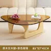 Mesa de centro de cristal para salas de estar pequeñas, diseño transparente nórdico minimalista moderno, mesa de té redonda creativa Isamu Noguchi