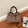 Bolso Pequeño de Textura de Moda para Mujer 2026 Nuevo Otoño Nicho Bolso Cruzado Sencillo Estilo Coreano Bolso de Cubo Plegado de Mano