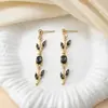 Pendientes de Hoja y Pétalo Estilo Europeo y Americano Más Vendidos Transfronterizos, Pendientes de Lujo Ligero de Hoja y Tulipán de Moda al por Mayor