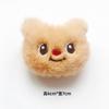 Lindos accesorios para muñecos de peluche de oso de mantequilla de dibujos animados, broche de cabeza de oso rojo, accesorios para ropa y bolsos DIY
