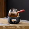 Base Aquecedora de Chá Estilo Japonês, Aquecedor de Chá para Uso Doméstico, Aquecimento com Vela, Bule de Vidro Resistente ao Calor