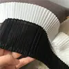 En Stock Tela Plegada de Poliéster-Algodón Negra de 8 cm y 12 cm para Puños de Ropa, Cuellos, Dobladillos de Faldas y Adorno de Encaje