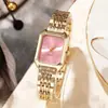 Novo Relógio Quadrado Simples Versátil Feminino Moda Leve Luxo Pulseira de Aço Relógio a Quartzo Exquisito Estilo Ins Relógio Feminino Exquisito