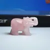 Artesanía de Elefante Auspicioso Tallado de Moda Decoración de Escritorio Decorativa Colgante de Color Cristalino de Jade para Casa Nueva