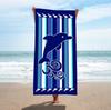 Toalha de Praia Estampada Reativa de Microfibra Transfronteiriça Toalha Absorvente de Secagem Rápida Toalha de Banho para Férias na Praia