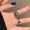 Anillo de estrella de ópalo de imitación para mujer, moda ins, personalidad, anillo de índice para pareja, temperamento nicho, combina con todo, venta al por mayor