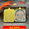 Tíbet Thangka Amuleto Colgante de Tara Verde Chapado en Oro Collar de Acero de Titanio Caja de Regalo Venta Caliente Recomendado