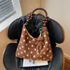 Bolso Tote Retro de Gamuza con Lunares Estilo Coreano para Mujer 2026 Nuevo Moda Diaria Gran Capacidad para Viajar Bolso de Hombro Único