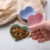 Mini prato criativo em formato de flor e folha para uso doméstico, prato de tempero, prato para molho, prato de vinagre, prato para vegetais pequenos, prato de plástico anti-queda