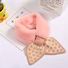 Bufanda de Felpa con Puntos de Costura Tejida Linda Estilo Coreano para Niños Bufanda Cálida Esponjosa de Puntos Otoño e Invierno Tesoro para Niños