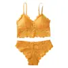 Comércio Exterior Transfronteiriço Conjunto Sexy de Renda com Sutiã Francês Triângulo com Bojo Sutiã Anti-Queda Roupa Íntima para Mulheres