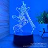 Amazon Productos Calientes Calientes Luz Nocturna 3D One Piece Atmósfera Creativa Luz de Regalo Negro Táctil Control Remoto