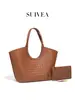 Bolso Tejido Retro de Gran Capacidad Transfronterizo para Mujer, Versátil para el Trabajo Diario, Bolso de Hombro Cruzado, Bolso de Mano Casual, Bolso Tote